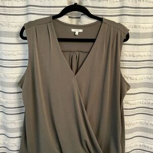 Maurices Taupe V-Neck Top